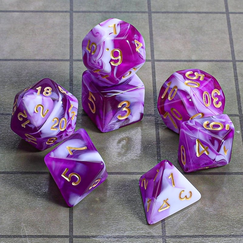 CiaraQ DND Polyhedral Dice Set with a Black Dice Bag for D&D RPG MTG Role Playing Table Games - Image 2