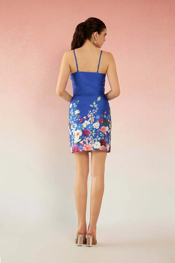 Virgio Satin Lycra Mini Dress