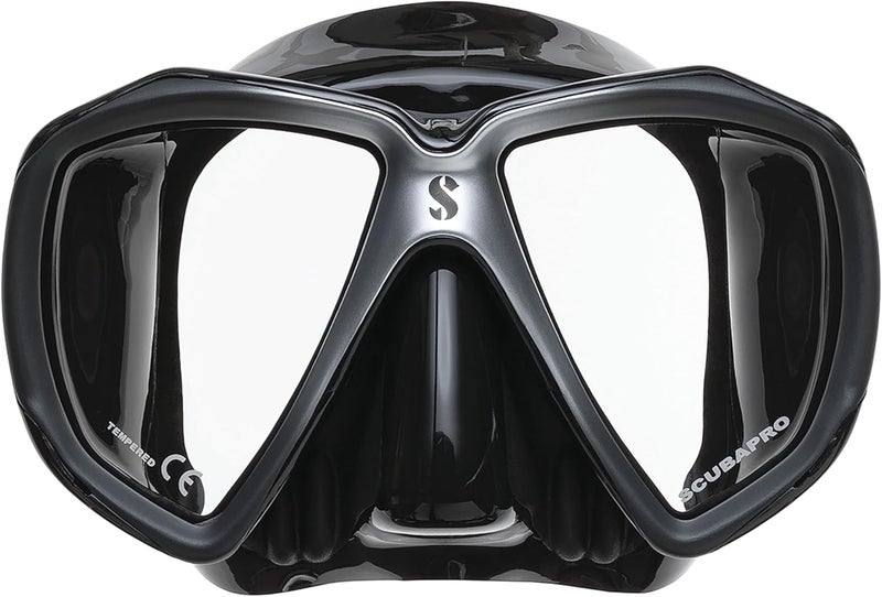 Scubapro Spectra Low Volume Dual Lens Dive Mask - Black/Silver - Image 1