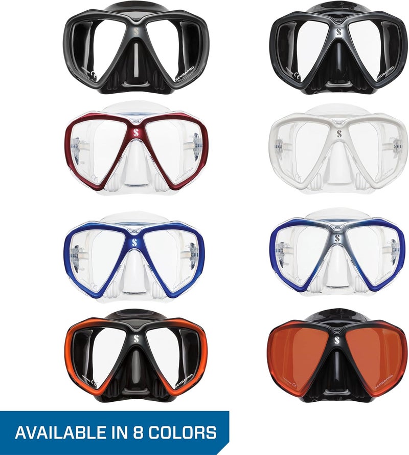 Scubapro Spectra Low Volume Dual Lens Dive Mask - Black/Silver - Image 4