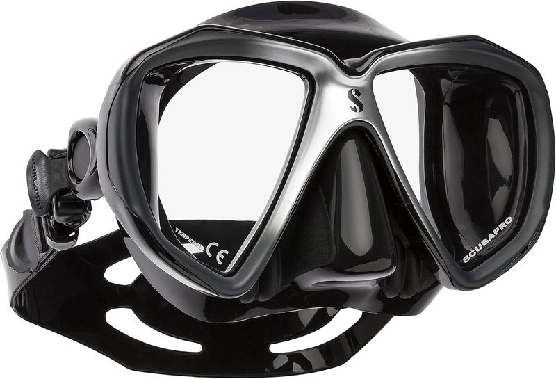 Scubapro Spectra Low Volume Dual Lens Dive Mask - Black/Silver - Image 2