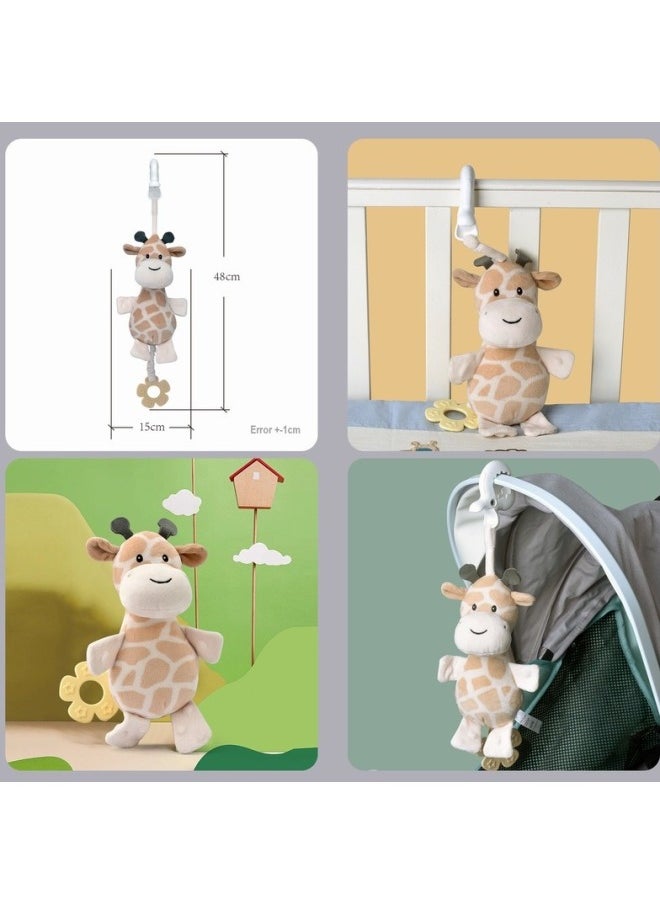 Generic - Baby Animal Bed Hanging Toy Baby Trolley Pendant Soothing Teether Music Box Lala Le Le-Color:Cute Monkey - Image 1