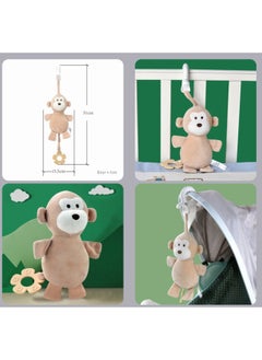 Baby Animal Bed Hanging Toy Baby Trolley Pendant Soothing Teether Music Box Lala Le Le-Color:Cute Monkey