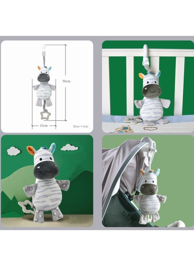 Generic - Baby Animal Bed Hanging Toy Baby Trolley Pendant Soothing Teether Music Box Lala Le Le-Color:Cute Monkey - Image 1