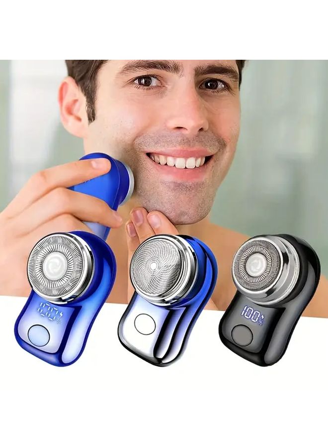 فيبا فيبا ماكينة حلاقة كهربائية رجالية بعرض عيد الميلاد، شاشة LED ذكية، قابلة للشحن عبر USB، لاسلكية، بطارية تدوم 30 دقيقة، شفرات فولاذية حادة، حقيبة سفر، إكسسوارات حلاقة، هدية أنيقة ومثالية له بمناسبة أعياد الميلاد وعيد الأب، موديل KJ FH060 3. - Image 1