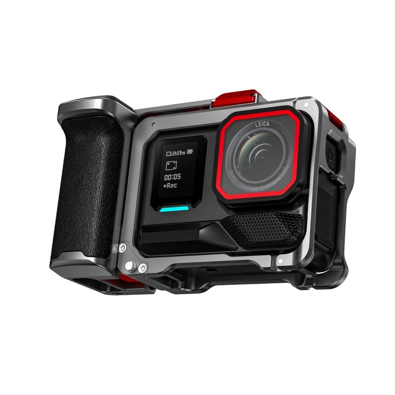 BRDRC Grip Kit for Insta360 Ace Pro 2 Ace Pro with Cage Handle Holder Bundle Expansion Mount with Shutter Button Quick Release Cold Shoe for Insta 360 Ace Pro 2Insta360 Ace Pro Accessories - Image 2