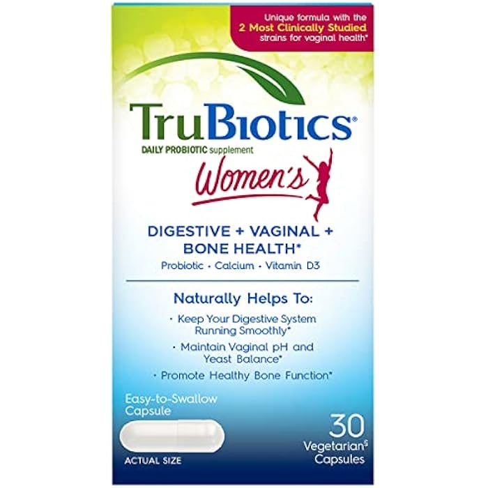 TruBiotics Probiotic for Women Probiotics for Digestive Health, Vaginal & Bone Health, Formulated with Bifidobacteria for Healthy Gut & Balanced pH, Daily Women's Probiotic Supplement, 30 Capsules - Image 1