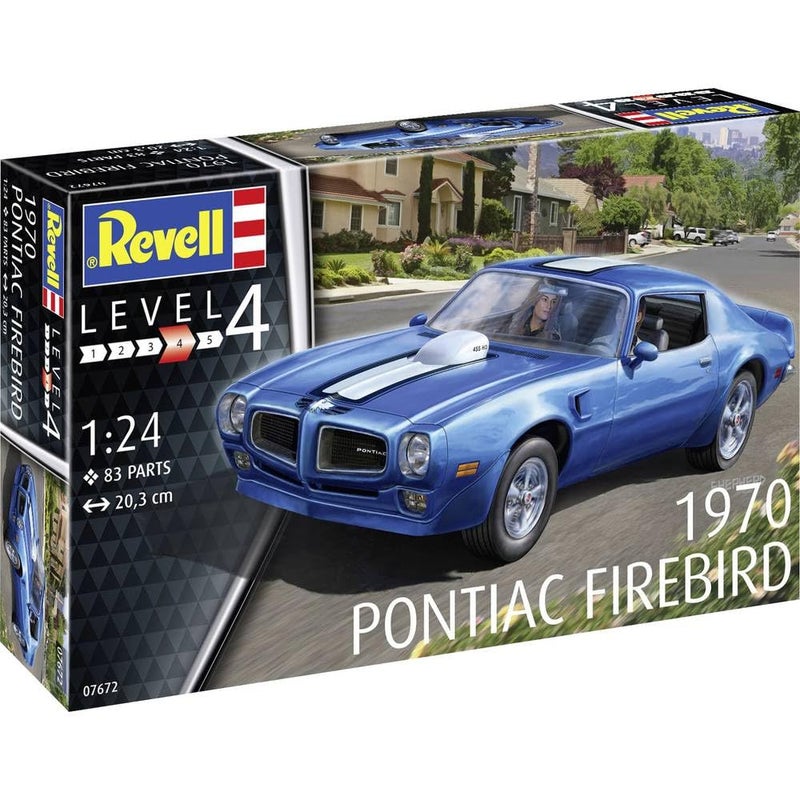 Revell ريفيل 07672 1970 بونتياك فايربيرد نموذج بلاستيكي غير مبني/غير مطلي مقياس 1:24 - Image 1