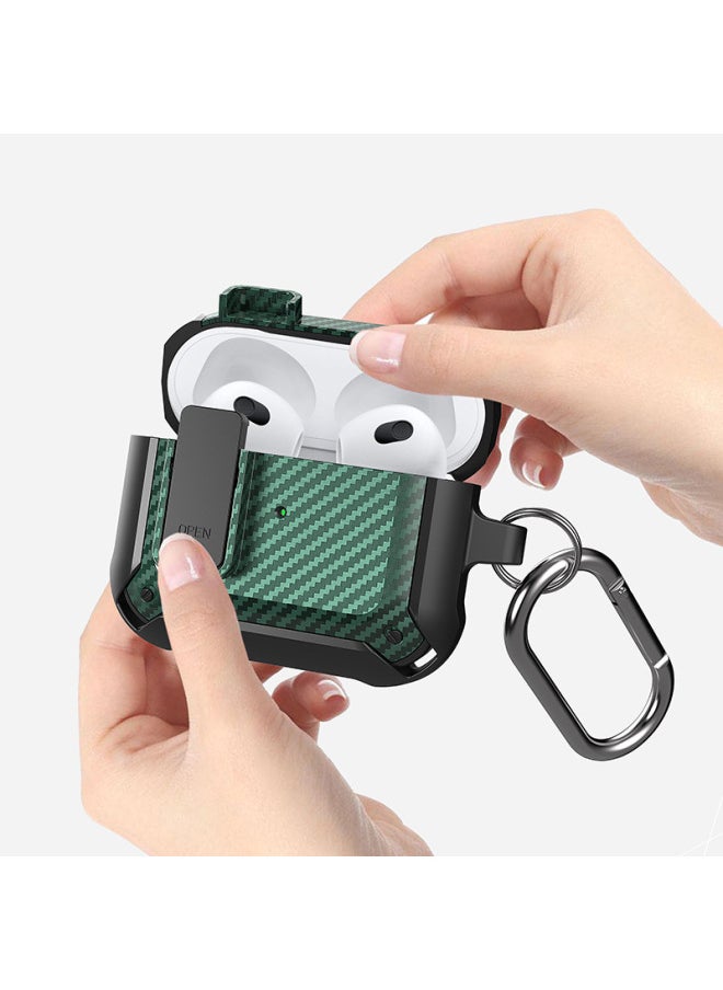 Generic - Airpods 3 Earphone Cover Pro2 For Apple 3 Generation Bluetooth Headset Protective Shell 4 Generation Drop-resistant Armor Switch-Color:Green + Yellow-Applicable Model:Airpods Pro - Image 1