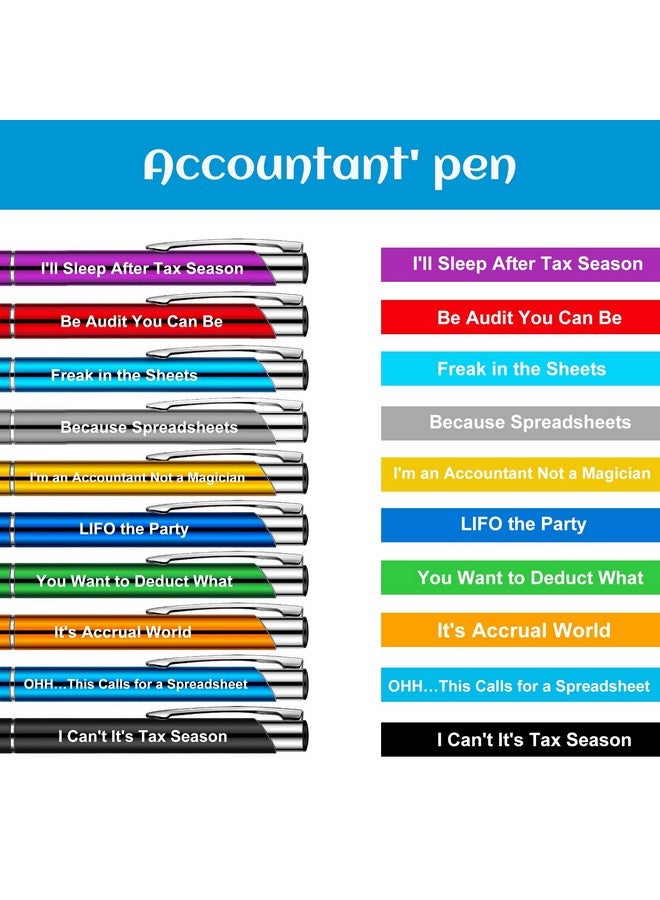 Chris.W Chris.W 10pcs Cute Accountant Pens, Be Audit You Can Be Funny Accountant Gifts, Ballpoint Pens for Friends, Writing Ball Pens for CPA, Accounting Firm Pens, Graduation Gift (10)  - Image 3