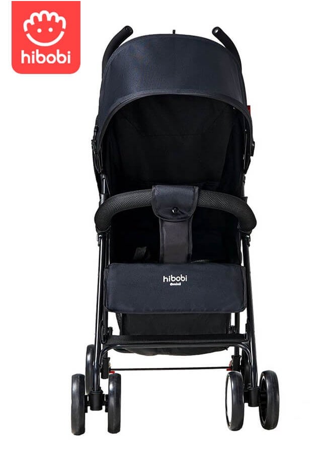 hibobi - Lightweight Baby Stroller with Mosquito Net – Foldable and Travel-Friendly-Black - Image 1