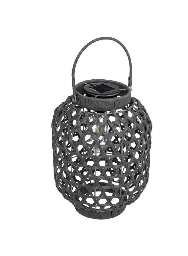 LOFT TOLA,SOLAR LAMP,D23.6XH30.8CMS,GREY,RATTAN,STEEL-190602 - Image 2
