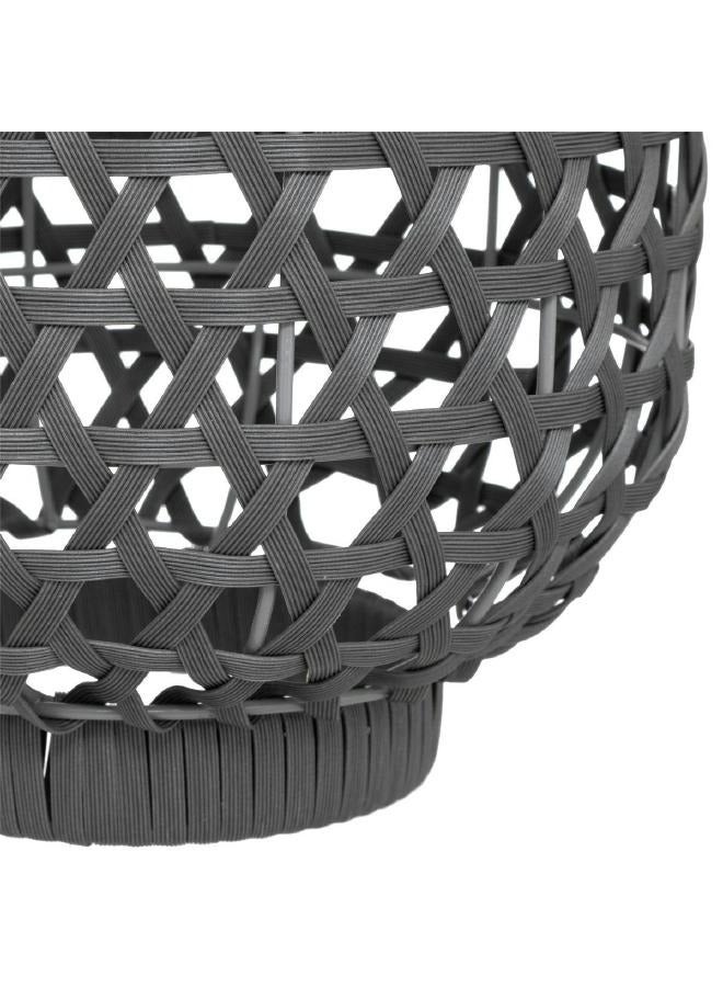 LOFT TOLA,SOLAR LAMP,D23.6XH30.8CMS,GREY,RATTAN,STEEL-190602 - Image 3