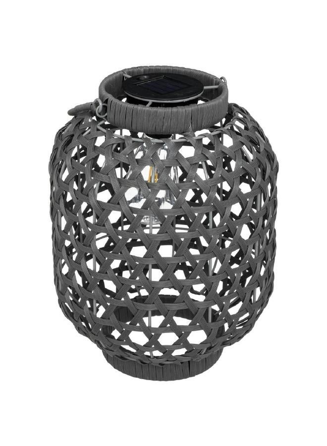 LOFT TOLA,SOLAR LAMP,D23.6XH30.8CMS,GREY,RATTAN,STEEL-190602 - Image 5