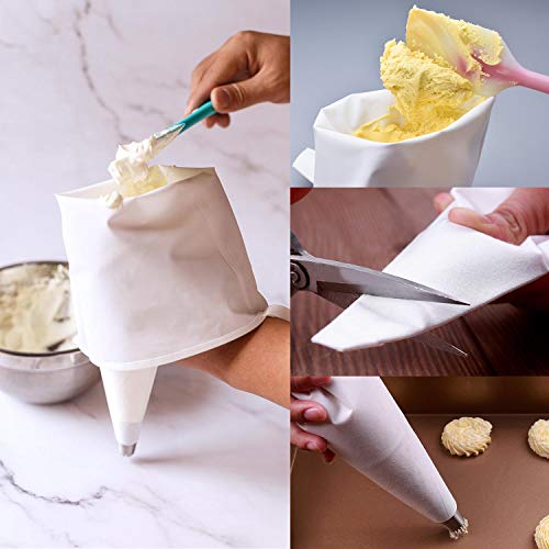 LoveBB 3 Pack Reusable Pastry Piping Bags, 14, 16, 18 Inch Canvas Cake Decorating Bags - Image 4