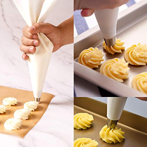 LoveBB 3 Pack Reusable Pastry Piping Bags, 14, 16, 18 Inch Canvas Cake Decorating Bags - Image 5
