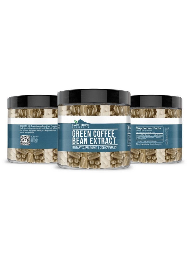 Earthborn Elements Green Coffee Bean Extract 200 Capsules, Pure & Undiluted, No Additives - Image 4