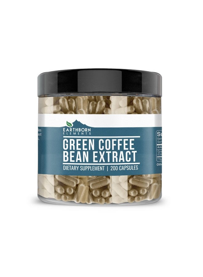 Earthborn Elements Green Coffee Bean Extract 200 Capsules, Pure & Undiluted, No Additives - Image 1