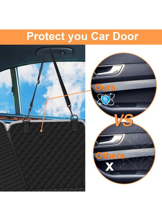 Mancro Dog Car Seat Cover for Back Seat, Waterproof Car Seat Protector for Dogs with Side Flaps, Scratchproof Dog Backseat Cover, Durable Nonslip Dog Hammock for Sedans, Trucks, SUVs, Standard - Image 2