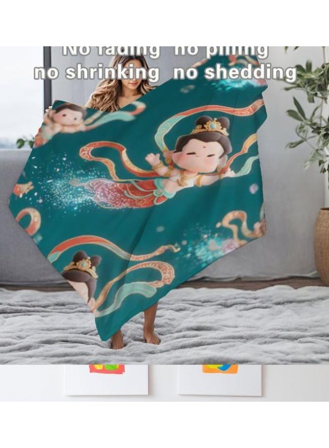 عام بطانية رقيقة من الفانيلا (حرارة ومريحة، ومناسبة للنوم واستخدام اللعبة والغبار والرمل) 150 سم * 200 سم - 432 - Image 4