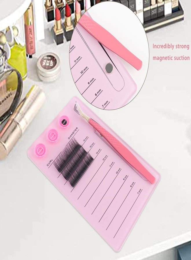 MyAoKuE-UP Premium Eyelash Extension Pallet Kit, Durable Grafting Lash Organizer Pad with Magnetic Tweezer Holder Lash Tray Gasket - Image 5