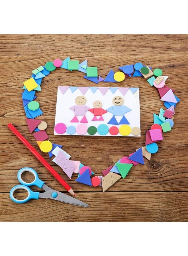 Sumind 1000 Pieces Foam Shape Stickers Self Adhesive Foam Stickers Felt Stickers Shapes for Kids Crafts Mini Geometric Shape Stickers Preschool Stickers Assorted Colors (Circle, Square, Triangle) - Image 5