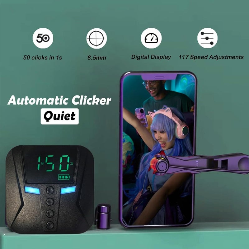 Automatic Clicker for iPhone iPad, Phone Screen Device Speed Clicker for Android IOS, Simulated Finger Continuous Clicking, Adjustable Auto Physical Tapper, Suitable for Games, Reward Tasks - Image 3