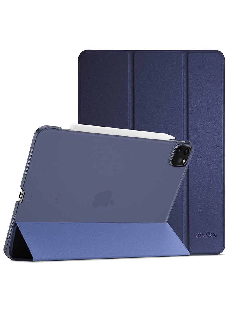 Procases iPad Pro 11 Case 2021 2020 2018, Slim Stand Hard Back Shell Smart Cover for iPad Pro 11 Inch 3rd Generation 2021/ 2nd Gen 2020 / 1st Gen 2018 -Navy - Image 1