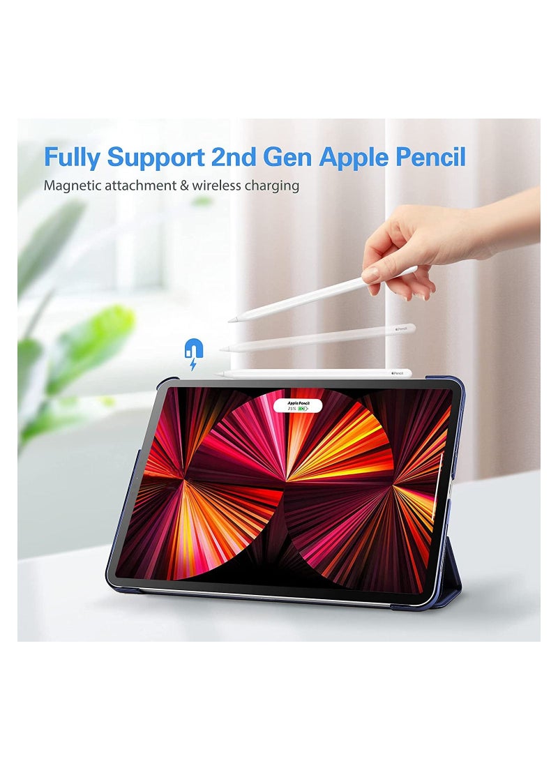 Procases iPad Pro 11 Case 2021 2020 2018, Slim Stand Hard Back Shell Smart Cover for iPad Pro 11 Inch 3rd Generation 2021/ 2nd Gen 2020 / 1st Gen 2018 -Navy - Image 3