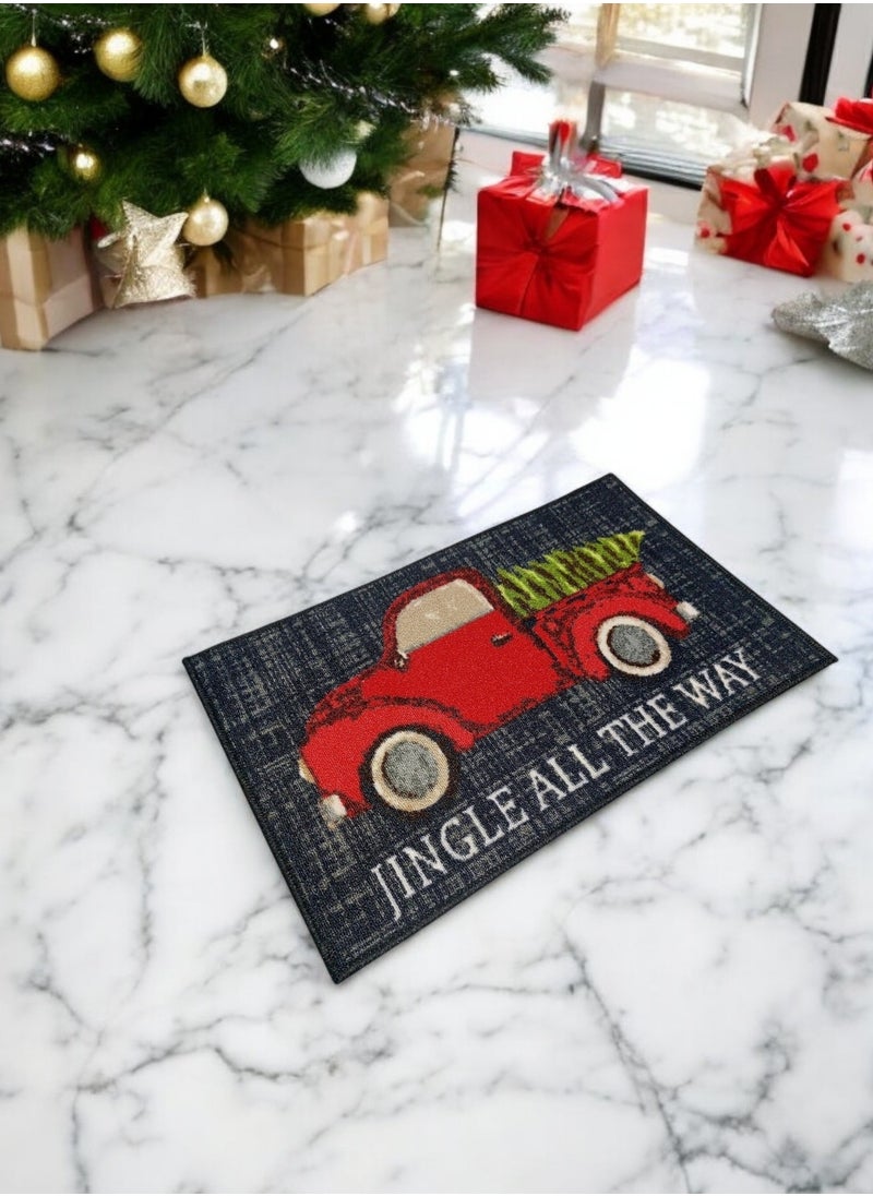 Mac Carpet Christmas  mat 3 Pcs (Size 44cm * 71cm) dark  - Image 2