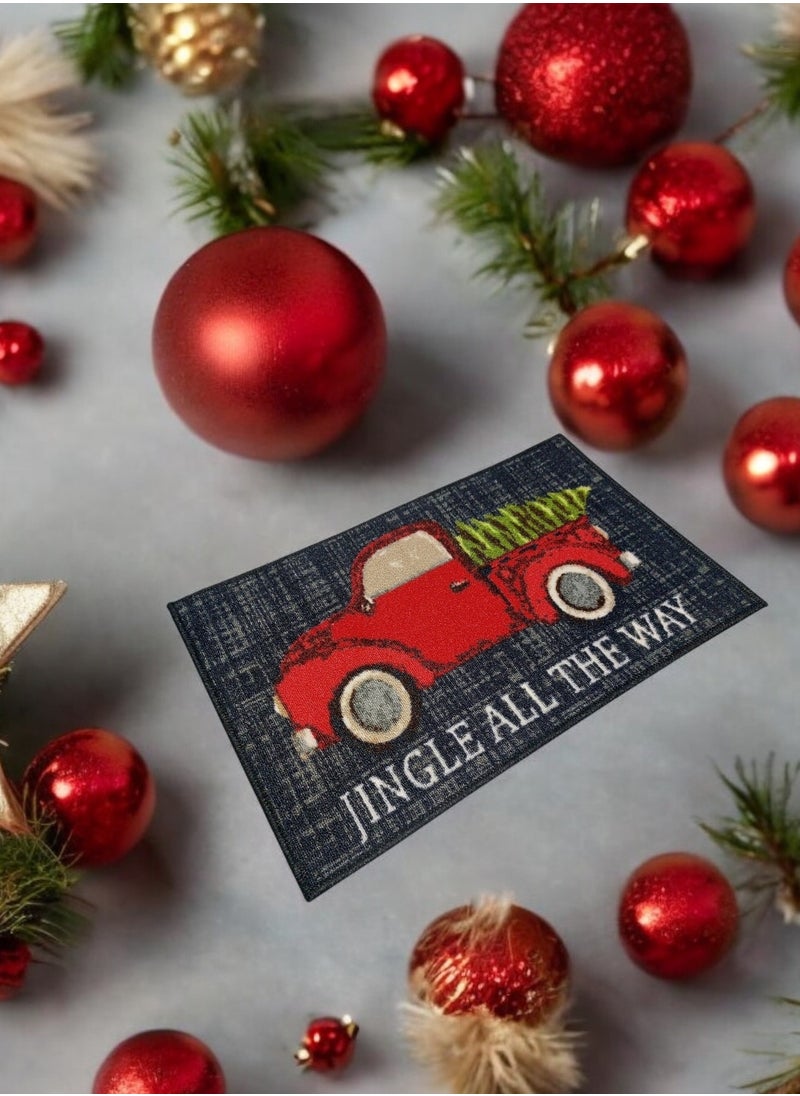 Mac Carpet Christmas  mat 3 Pcs (Size 44cm * 71cm) dark  - Image 4