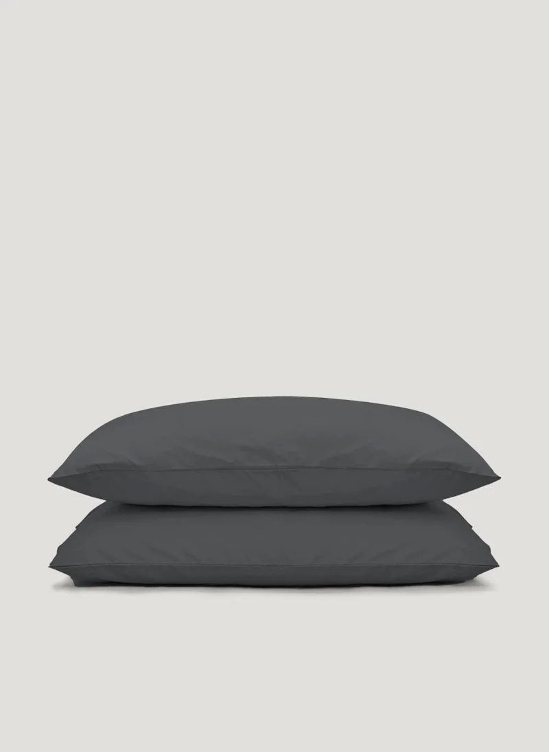 ماتلان Charcoal Polycotton Housewife Pillowcase Pair (144 Thread Count)