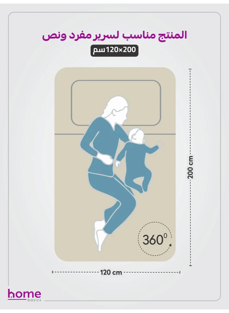 Donetella Bedding Fitted Sheet - Fits 120x200 Cm Bed For Twin Bed 2 Pcs (1 Fitted Sheet and 1 Pillowcase) - 30 Cm Deep Pocket - Solid Bed Sheet