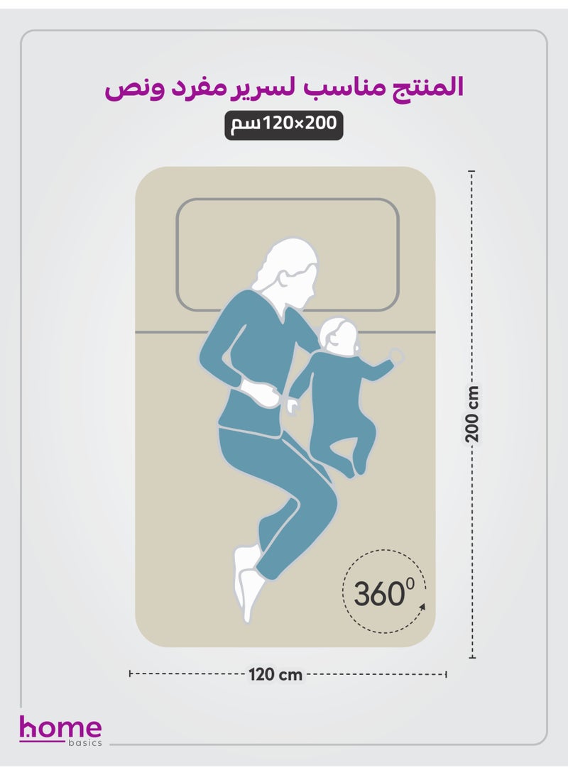 Donetella Bedding Fitted Sheet - Fits 120x200 Cm Bed For Twin Bed 2 Pcs (1 Fitted Sheet and 1 Pillowcase) - 30 Cm Deep Pocket - Solid Bed Sheet - Image 2