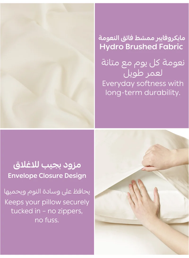 Donetella TWIN (120x200cm) Bedding Fitted Sheet - Fits 120x200 Cm Bed For Twin Bed 2 Pcs (1 Fitted Sheet and 1 Pillowcase) - 30 Cm Deep Pocket - Solid Bed Sheet  | Best Price UAE