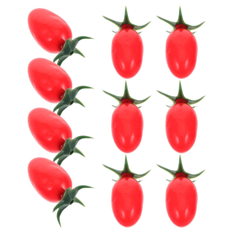 20 pcs Lifelike Cherry Tomatoes Artificial Fruit Model For Kitchen Decoration Realistic Fake Food Props Simulation Tomato For Photography - Image 3