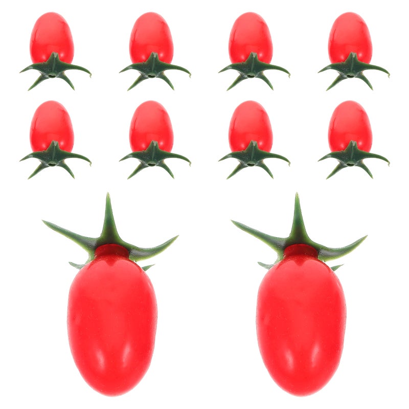 20 pcs Lifelike Cherry Tomatoes Artificial Fruit Model For Kitchen Decoration Realistic Fake Food Props Simulation Tomato For Photography - Image 4