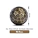DNDND Old Brass D100 Dice Metal Single 100 Sided Polyhedral Dice with Metal Case and Velvet PouchOld Brass with Black Number - Image 3