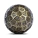 DNDND Old Brass D100 Dice Metal Single 100 Sided Polyhedral Dice with Metal Case and Velvet PouchOld Brass with Black Number - Image 2