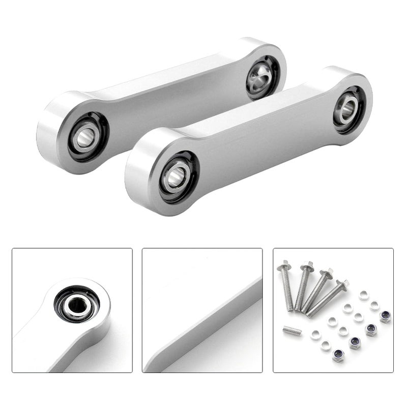 Silver Motorcycle Sway Bar End Links High Strength Aluminum Alloy Stabilizer Link for Ryker 600 900 Rally Sport - Image 3