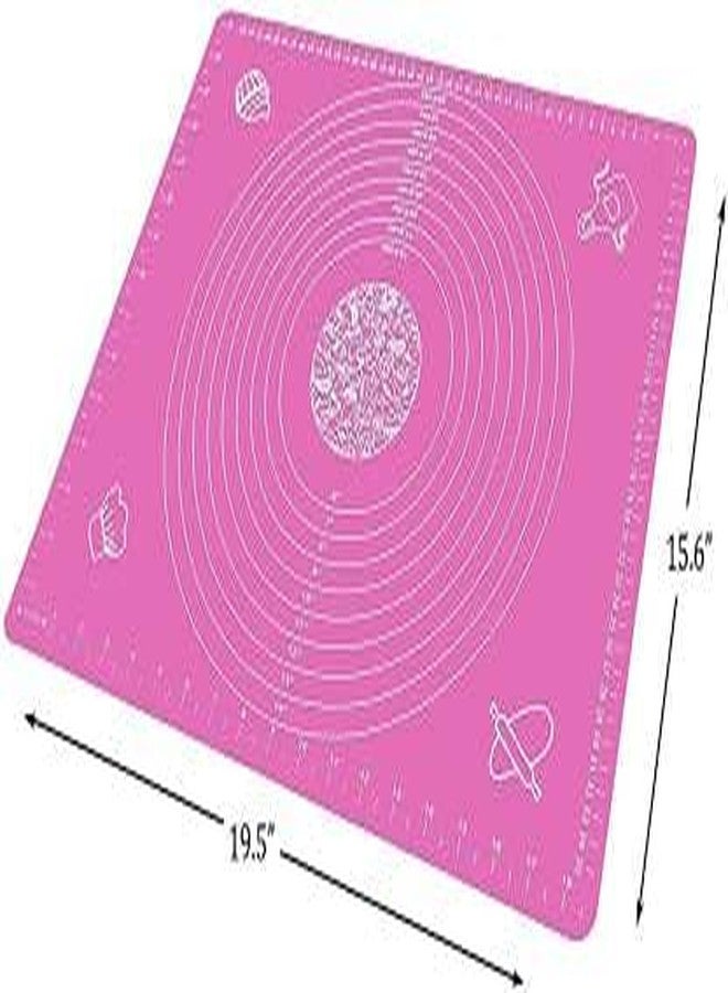Moxtiza Non-Stick Silicone Reusable Pastry Fondant Dough Roti Chapati Rolling Baking Sheet Mat with Measurements 50 * 40 cm(Pack of 1,Multicolor) - Image 2