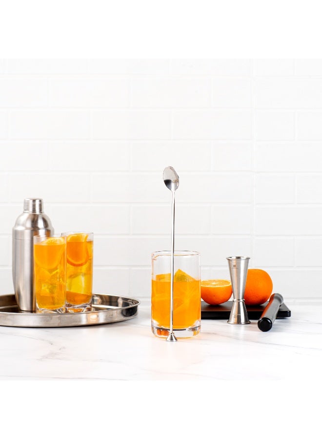 Restaurantware Bar Lux 12 Inch Bar Spoon, 1 Double-Ended Muddler Spoon - Long, Spiral Handle, Stainless Steel Bar Spoon And Muddler, For Stirring And Mixing , For Layering Drinks - Image 3