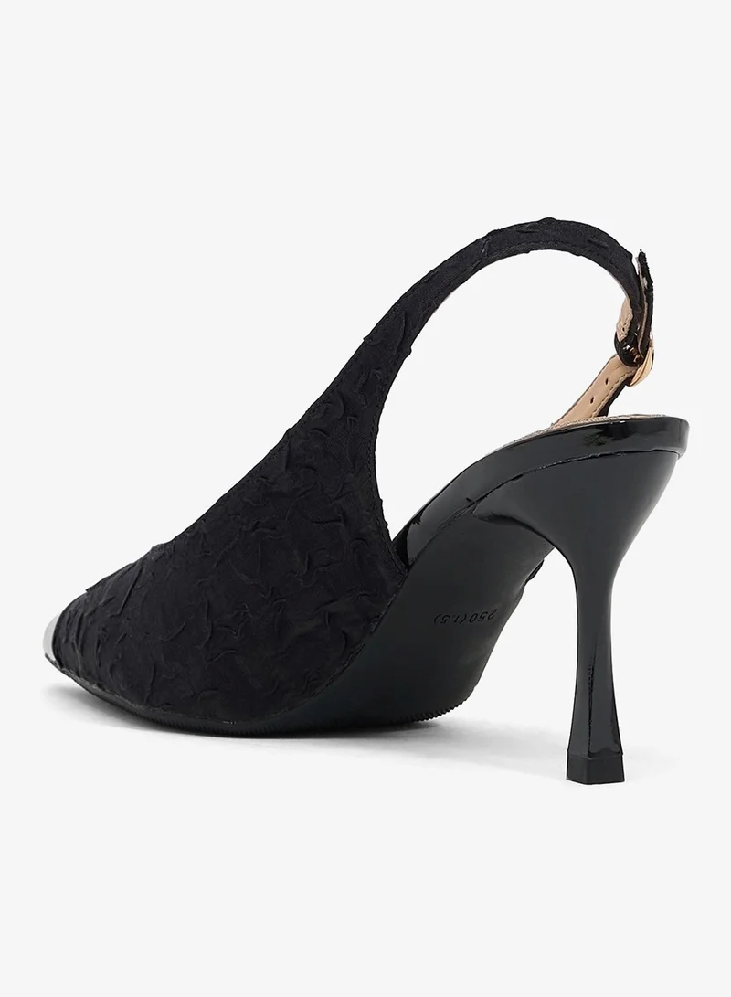 Khizana Black High Heeled Sling Back Pump for Women | Best Price UAE