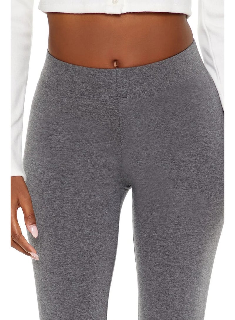 FOREVER 21 Women's Dark Grey Full-Length Leggings - Image 2