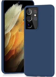 FARROBIZZ Liquid Silicone Series, Compatible with Samsung S21 Ultra 6.8'', Drop Protection Case with Soft Microfiber Lining, Midnight Blue  - Image 1
