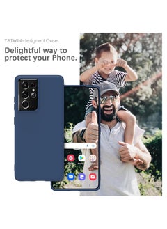FARROBIZZ Liquid Silicone Series, Compatible with Samsung S21 Ultra 6.8'', Drop Protection Case with Soft Microfiber Lining, Midnight Blue  - Image 2