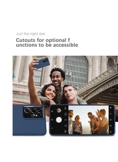 FARROBIZZ Liquid Silicone Series, Compatible with Samsung S21 Ultra 6.8'', Drop Protection Case with Soft Microfiber Lining, Midnight Blue  - Image 4