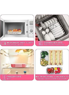 hibobi Portable Heatable Student Lunch Box with Variable Compartments - Pink  - Image 4