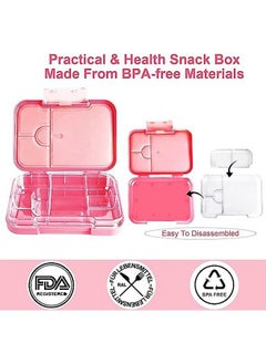 hibobi Portable Heatable Student Lunch Box with Variable Compartments - Pink  - Image 3