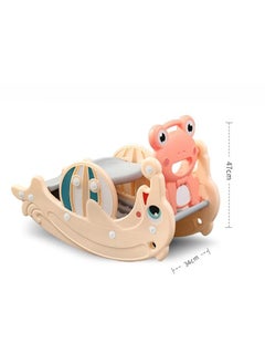 JSAITOYS Multifunctional Indoor Cartoons Baby 2 In 1 Rocking Horse Slide Rocking Horse Toys For Kids  - Image 3
